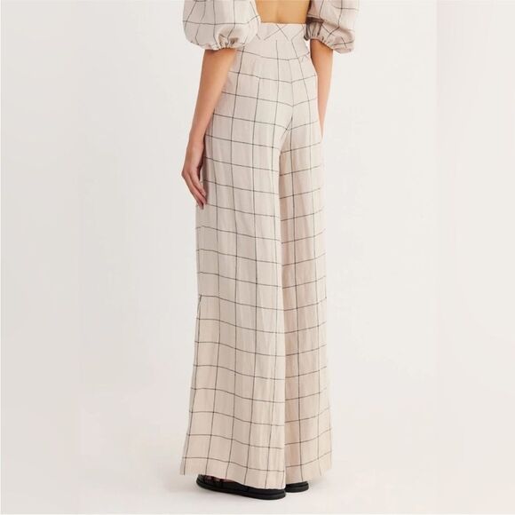 Revolve x Rumer The Label Quinn Pant Ivory‎ Plaid Size XS - Picture 3 of 12